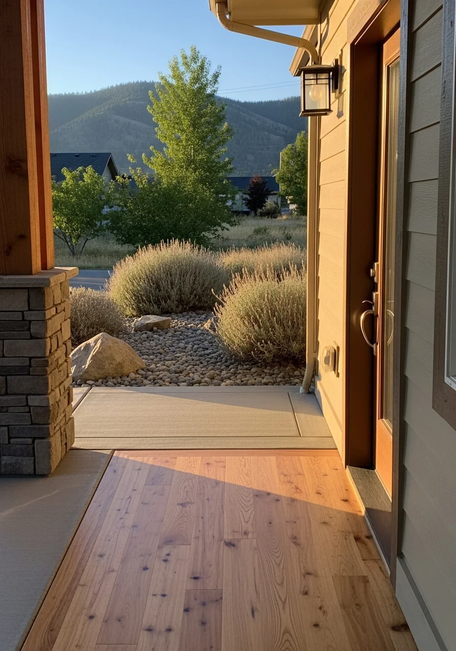 Eagle property entrance with elegant design and well-maintained grounds.